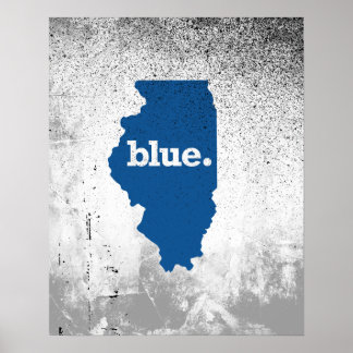 ILLINOIS BLUE STATE POSTER
