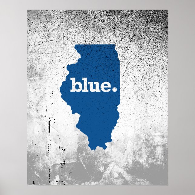 ILLINOIS BLUE STATE POSTER (Front)
