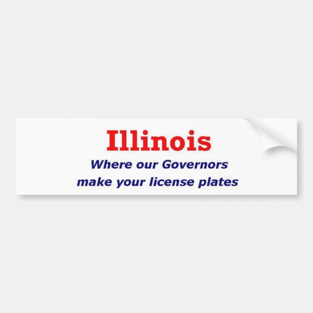 Illinois Bumper Sticker (Front)