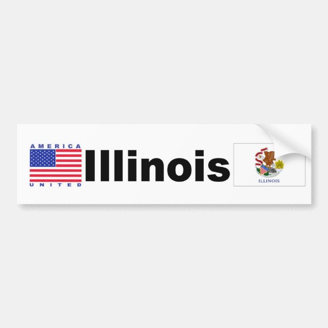 Illinois Bumper Sticker (Front)