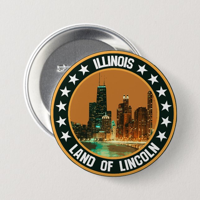 Illinois                                           button (Front & Back)