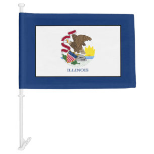 Illinois Car Flag