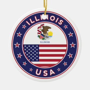 Illinois Ceramic Ornament
