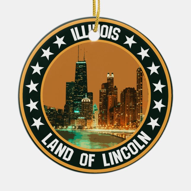 Illinois                                           ceramic ornament (Front)