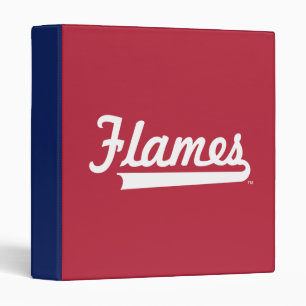 Illinois Chicago Flames Spirit Design 3 Ring Binder