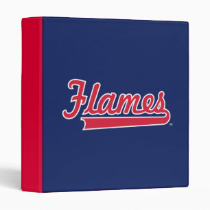 Illinois Chicago Flames Spirit Design 3 Ring Binder