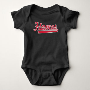 Illinois Chicago Flames Spirit Design Baby Bodysuit