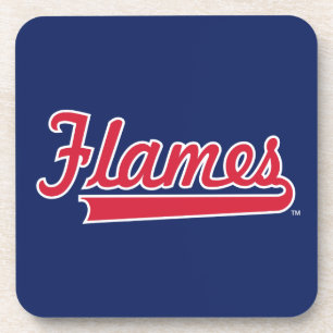Illinois Chicago Flames Spirit Design Beverage Coaster