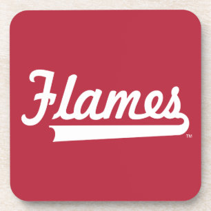 Illinois Chicago Flames Spirit Design Beverage Coaster