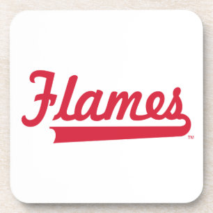 Illinois Chicago Flames Spirit Design Beverage Coaster
