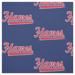 Illinois Chicago Flames Spirit Design Fabric