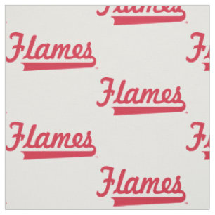 Illinois Chicago Flames Spirit Design Fabric
