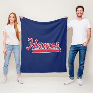 Illinois Chicago Flames Spirit Design Fleece Blanket