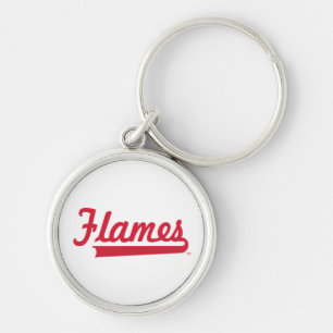 Illinois Chicago Flames Spirit Design Keychain