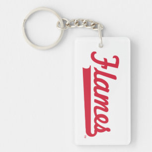 Illinois Chicago Flames Spirit Design Keychain