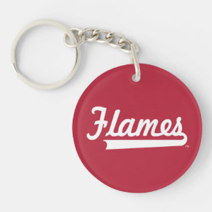 Illinois Chicago Flames Spirit Design Keychain