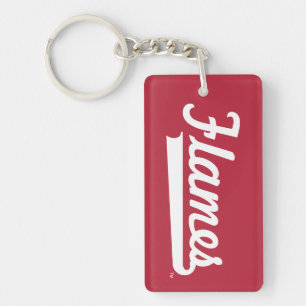 Illinois Chicago Flames Spirit Design Keychain