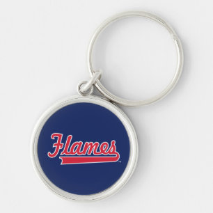 Illinois Chicago Flames Spirit Design Keychain