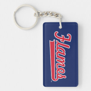 Illinois Chicago Flames Spirit Design Keychain