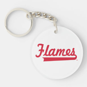 Illinois Chicago Flames Spirit Design Keychain