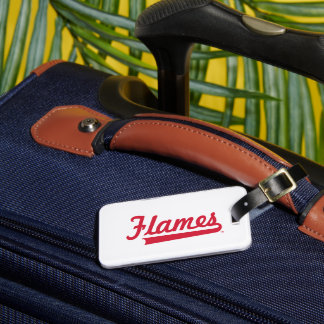 Illinois Chicago Flames Spirit Design Luggage Tag