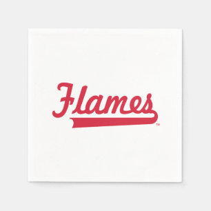 Illinois Chicago Flames Spirit Design Napkins