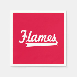 Illinois Chicago Flames Spirit Design Napkins