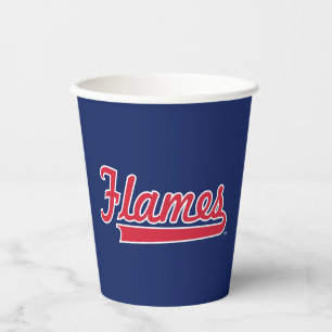 Illinois Chicago Flames Spirit Design Paper Cups