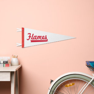 Illinois Chicago Flames Spirit Design Pennant Flag