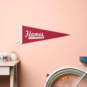 Illinois Chicago Flames Spirit Design Pennant Flag