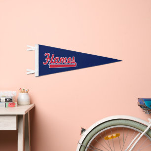 Illinois Chicago Flames Spirit Design Pennant Flag