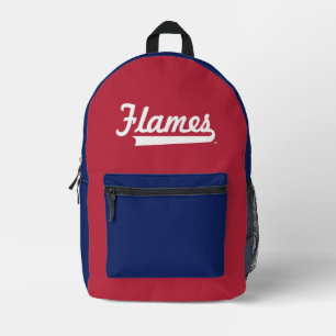 Illinois Chicago Flames Spirit Design Printed Backpack