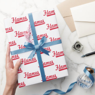 Illinois Chicago Flames Spirit Design Wrapping Paper