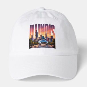 Illinois Chicago Skyline Lakefront City Adventure Hat