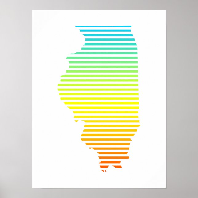illinois chill fade poster (Front)