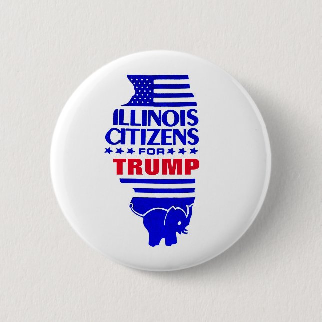 Illinois Citizens for Trump Button (Front)