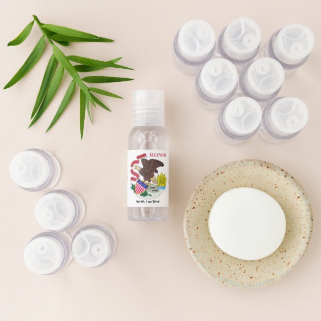 Illinois Cooperate Gift Wedding Favors Hand Sanitizer (Laydown)