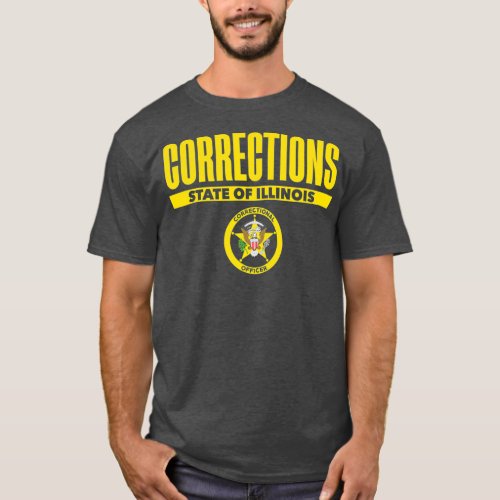 Illinois Correctional Officer Thin Gray Line T_Shirt