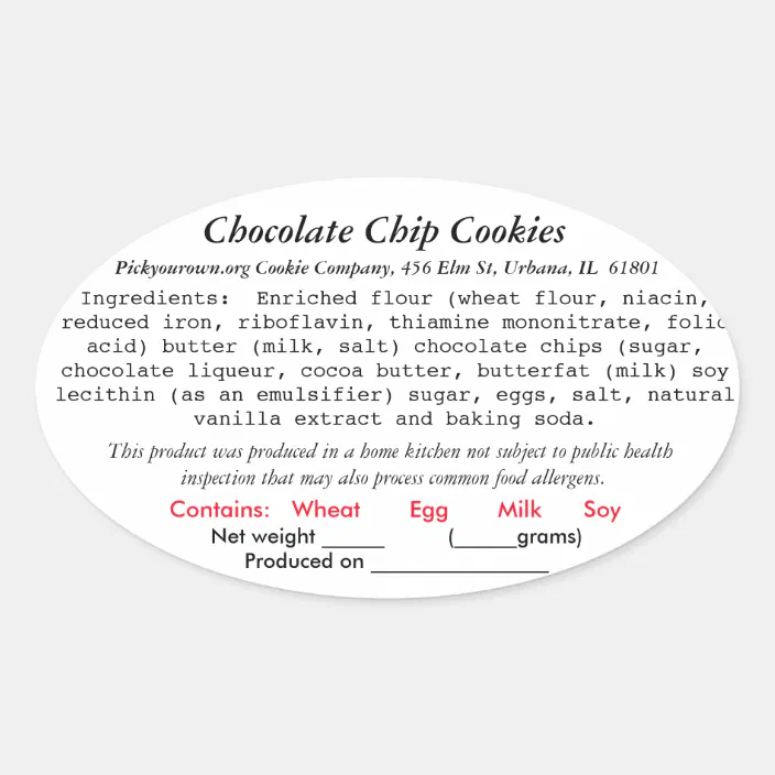 ILLINOIS Cottage Law Label bakery, cocoa bomb | Zazzle.com