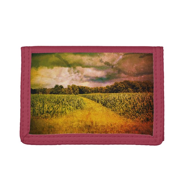 Illinois Country Landscape Photo Trifold Wallet (Front)