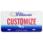 Illinois Custom License Plate at Zazzle