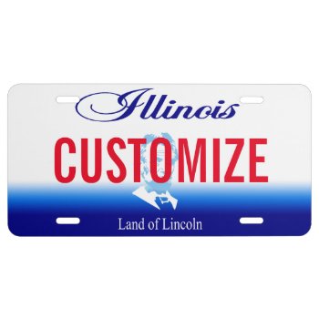 Illinois Custom License Plate by StargazerDesigns at Zazzle
