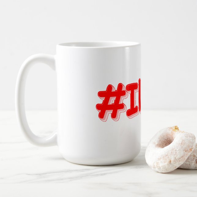 "#Illinois " Cute Design. Buy Now Coffee Mug (With Donut)