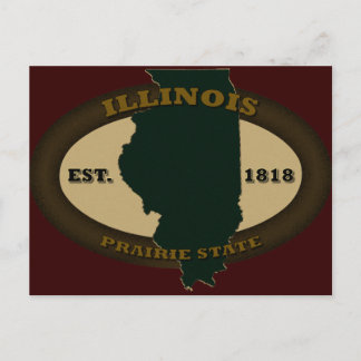 Illinois Est. 1818 Postcard