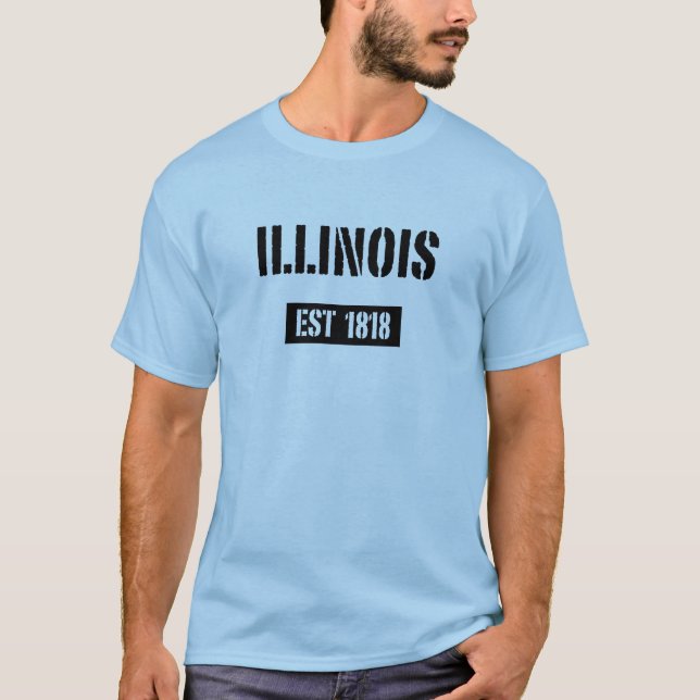 Illinois EST 1818 T-Shirt (Front)