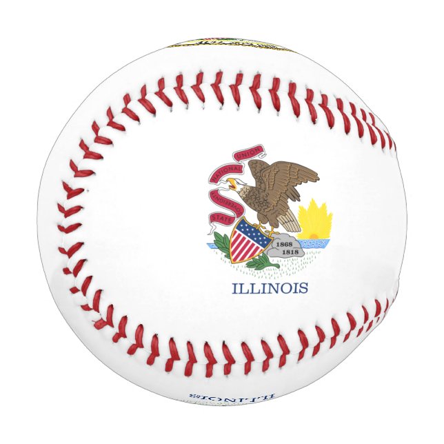 Illinois flag baseball (Front Left)