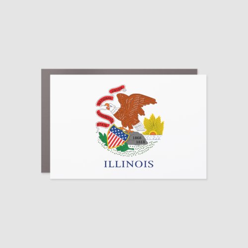 Illinois Flag Car Magnet