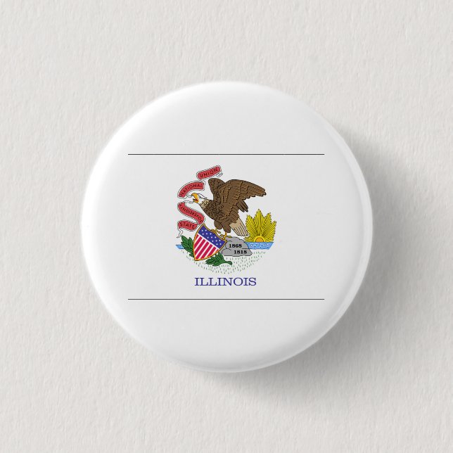Illinois FLAG International Button (Front)
