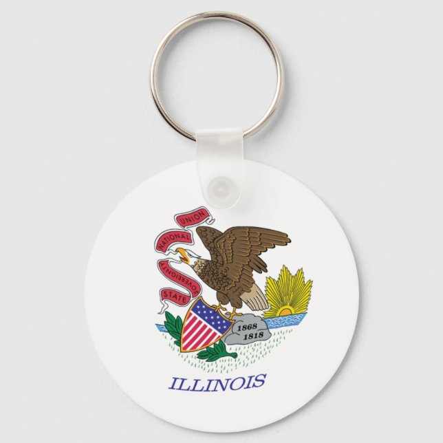 Illinois Flag Keychain (Front)