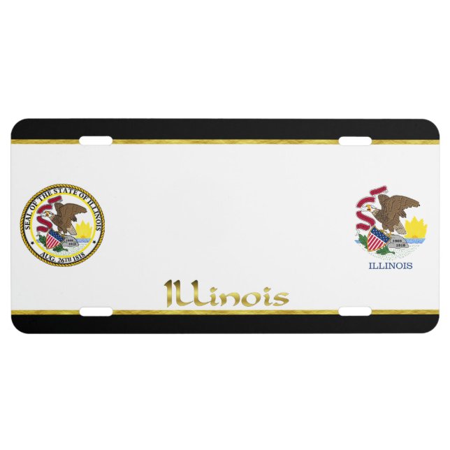 Illinois flag license plate (Front)